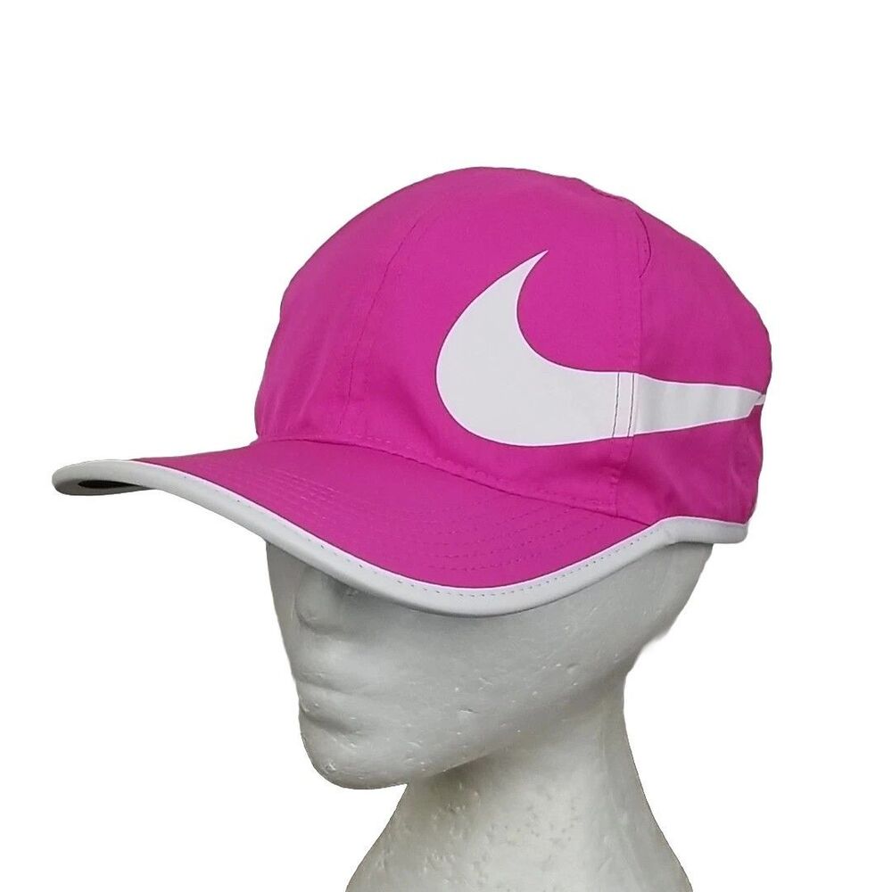 NIKE Adult SWOOSH Featherlight Tennis/Run/Golf Hat - Fire Pink EUC